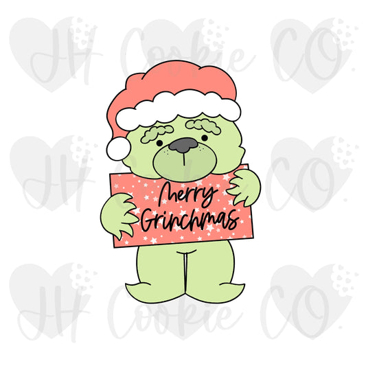 Grinchy Bear 1 Piece  - Cookie Cutter