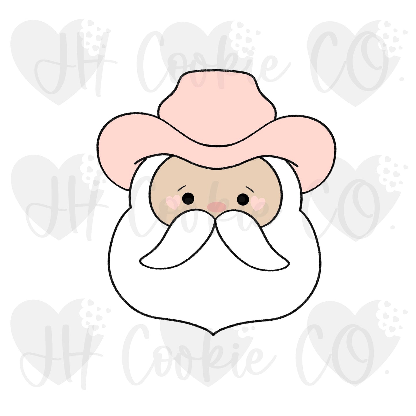 Cowboy  Santa - Cookie Cutter