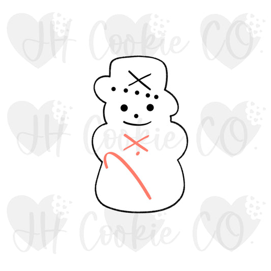 Snowman Marshmallow Stick -  Cookie Cutter