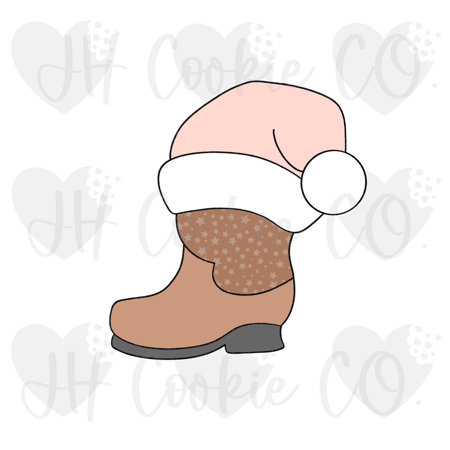 Christmas Cowboy Boot - Cookie Cutter