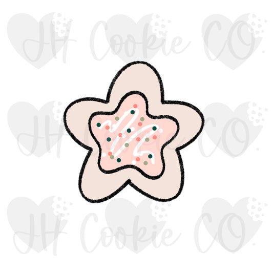 Star Cookie Sugar  (advent)  - Cookie Cutter