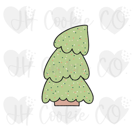 Chubby Christmas Chubby Tree Stick  -  Cookie Cutter