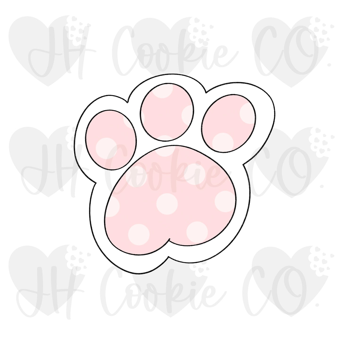 Chubby Wonky Bunny Paw 22 - Cookie Cutter