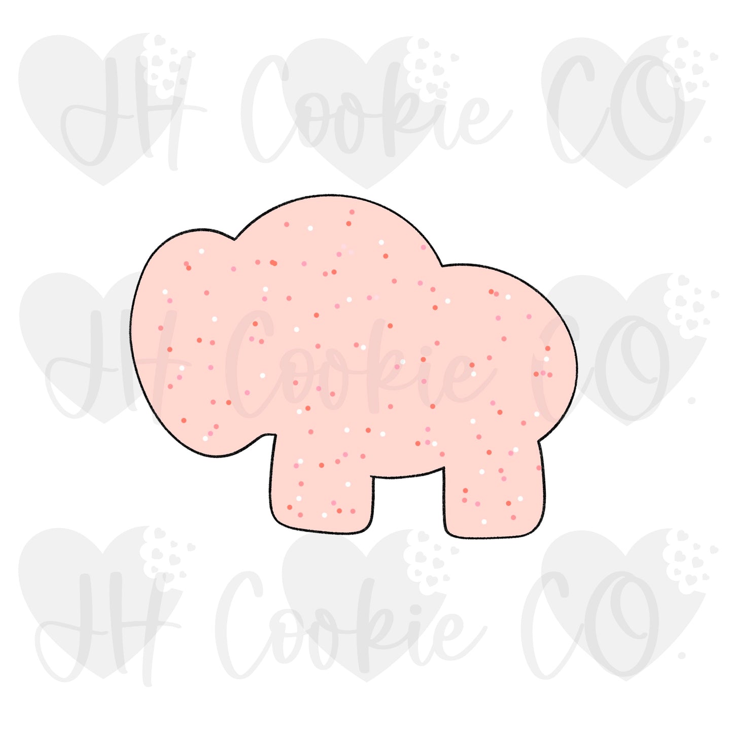 Frosted Buffalo [frosted animal set] - Cookie Cutter