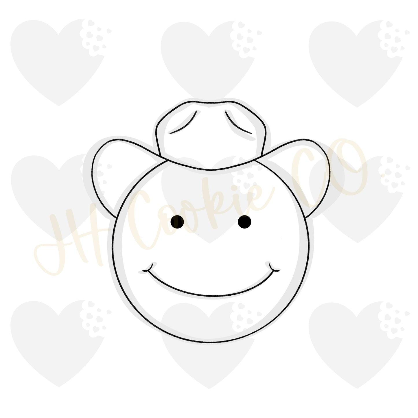 Smiley Cowboy - Cookie Cutter