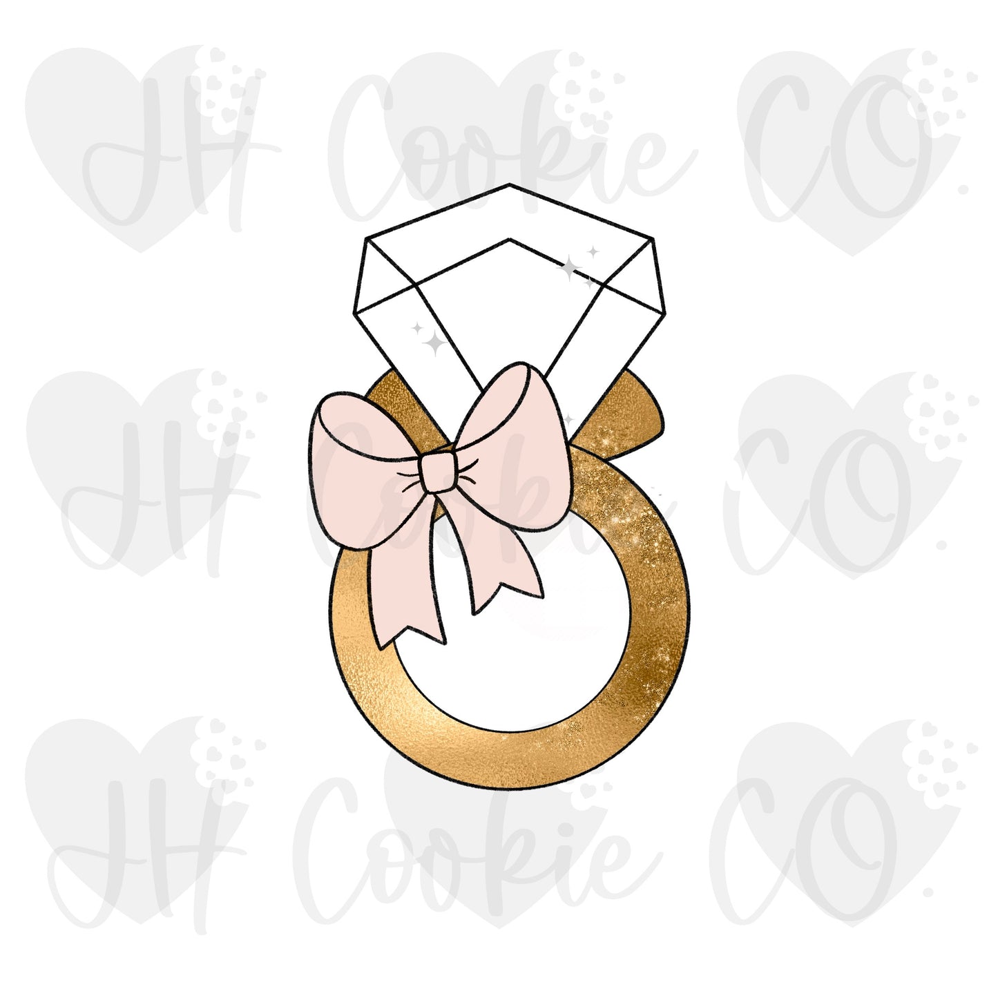 Bow Wedding Ring - Cookie Cutter