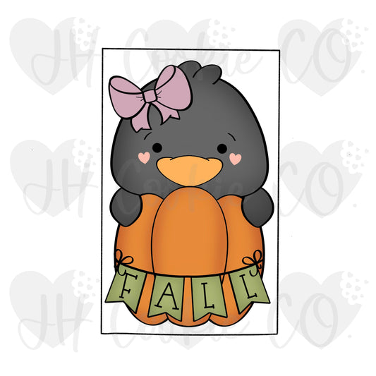 Crow Girl Pumpkin 2 Piece Set - Cookie Cutter