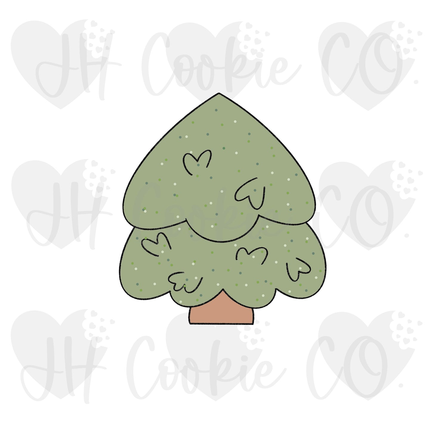 Outdoorsy Chubby Tree  - Cookie Cutter