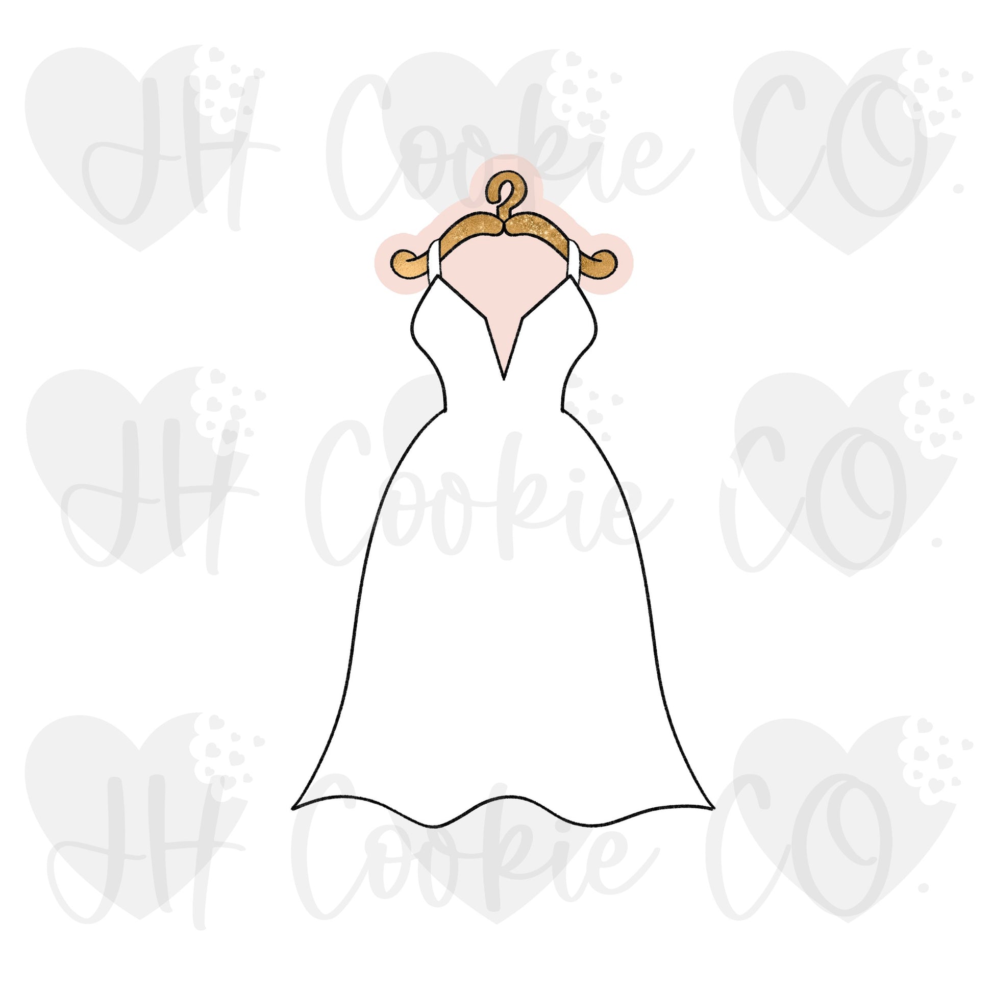 Hanger Wedding Dress - Cookie Cutter The Cookie Mercantile Hanger Wedding Dress - Cookie Cutter The Cookie Mercantile