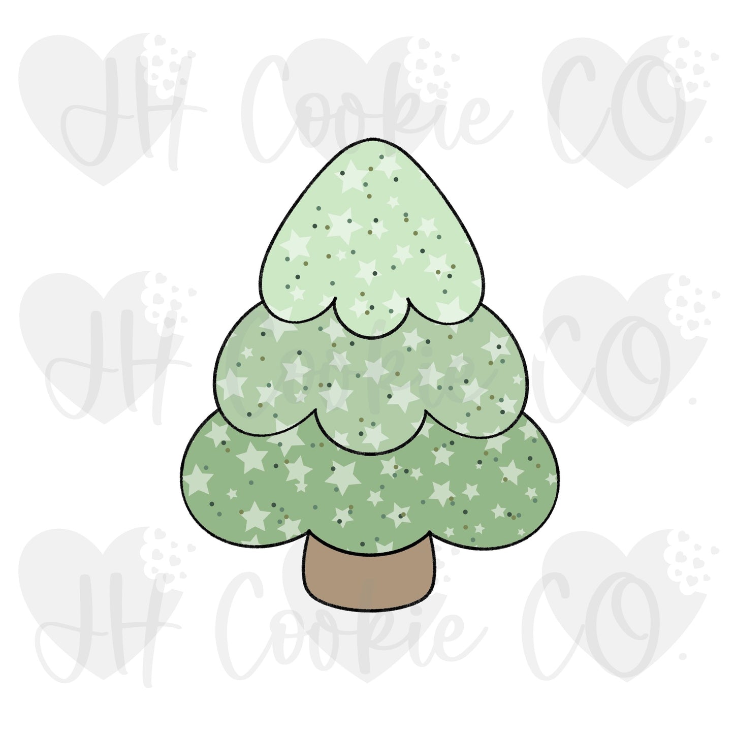 Chubby Christmas Tree  - Cookie Cutter