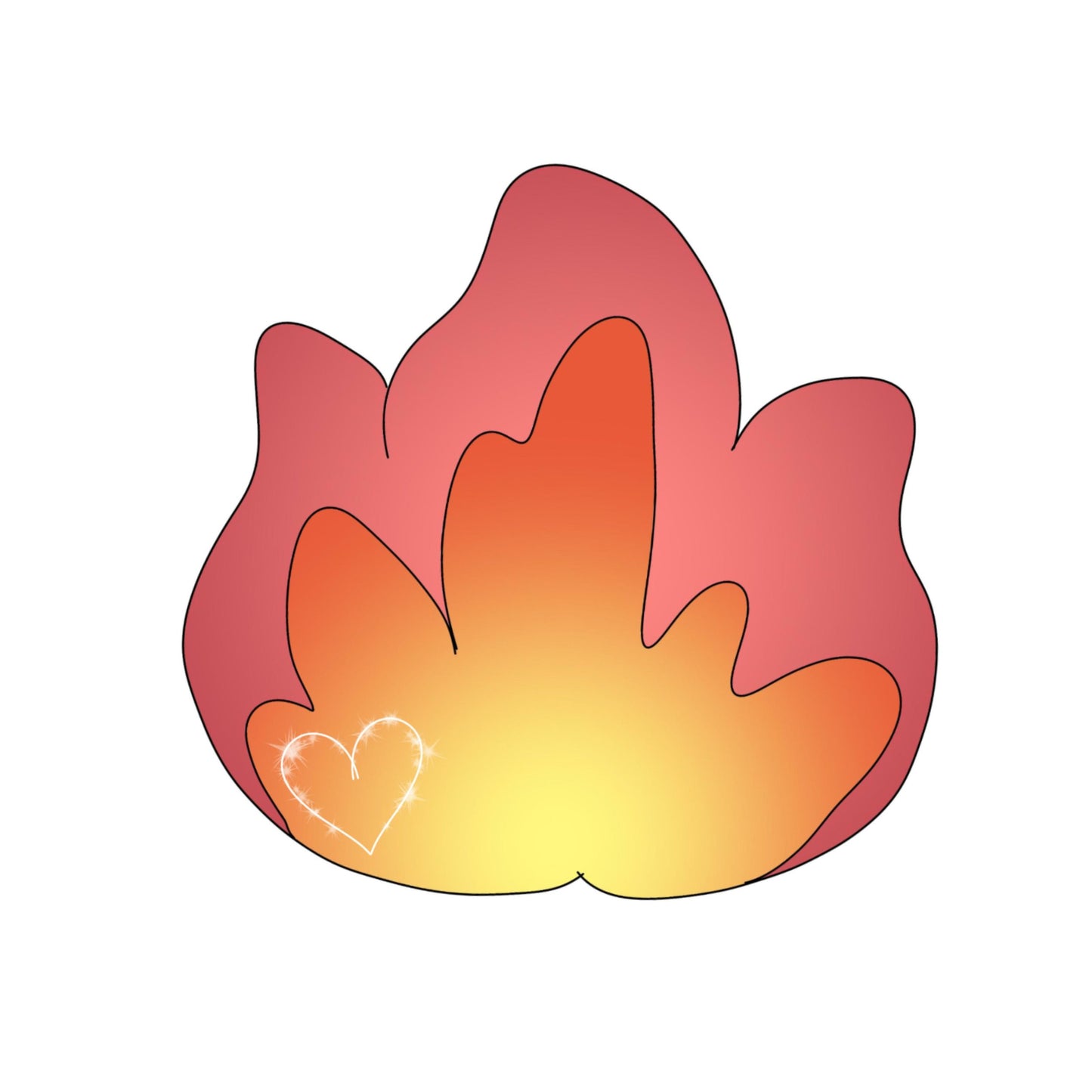 chubby flame cookie cutter