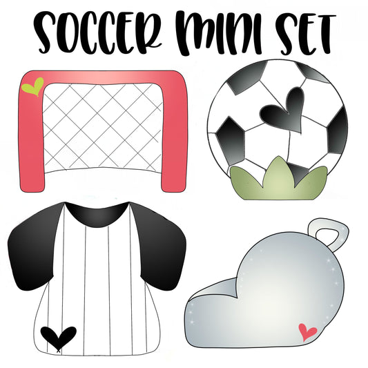 Soccer mini Cookie Cutter Set