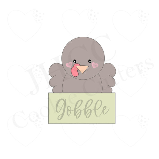 Boy Turkey Cutie Plaque - Cookie Cutter