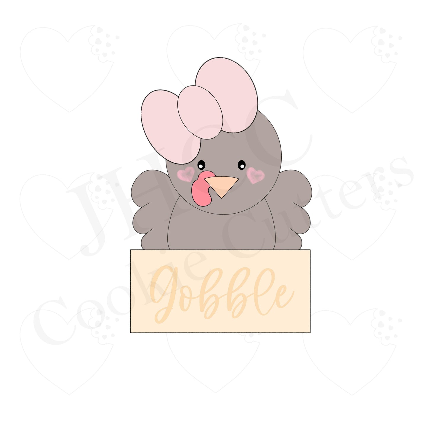 Girl Turkey Cutie Plaque - Cookie Cutter