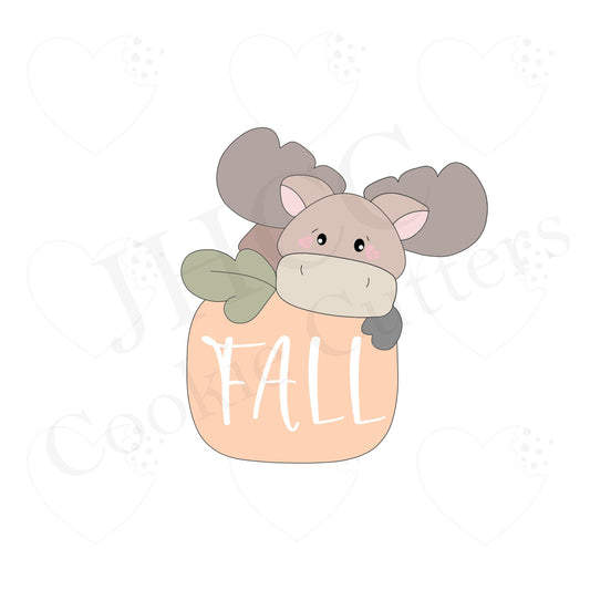 Peeping Moose Pumpkin - Cookie Cutter