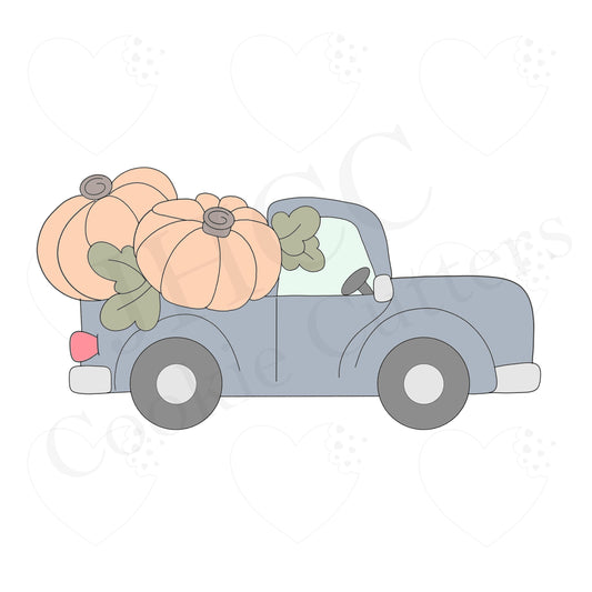 Truck Hauling Pumpkins - Cookie Cutter