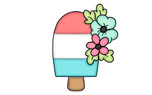 floral Popsicle cookie cutter