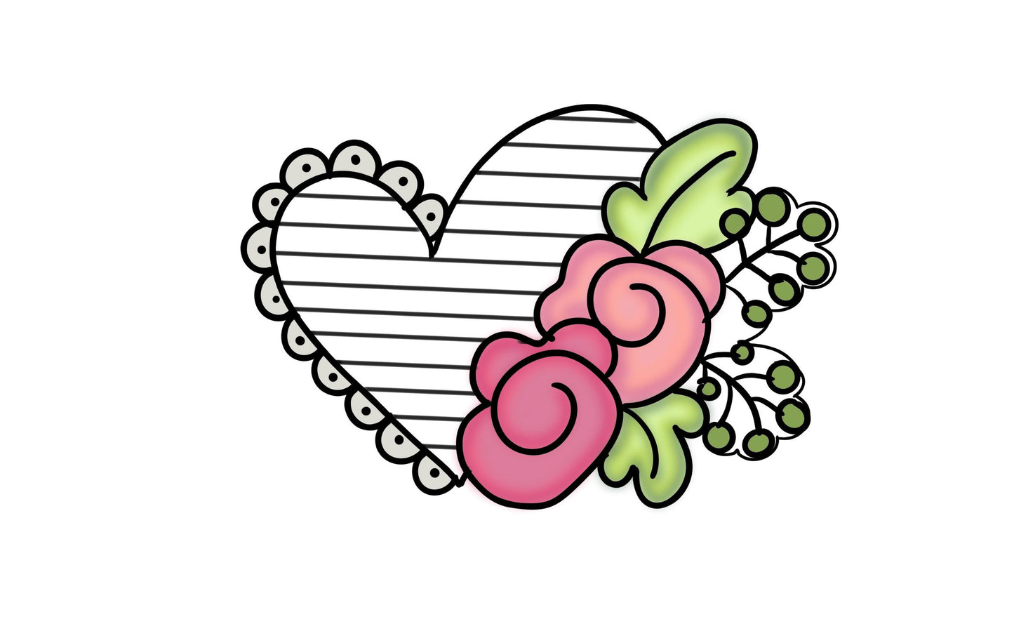 ruffle floral heart cookie cutter