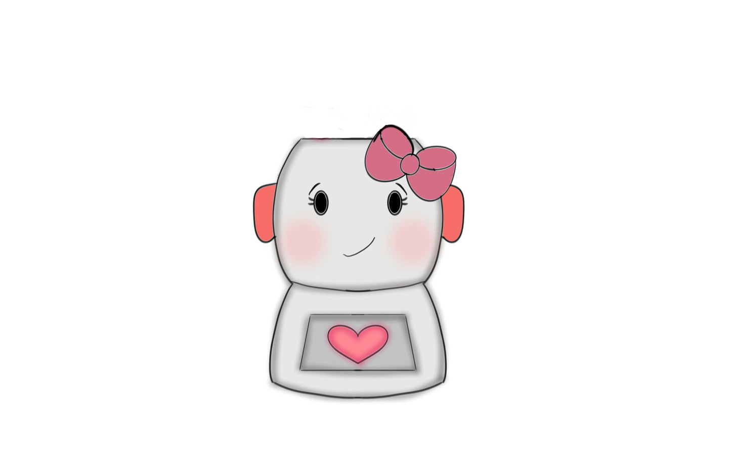 girly robot cutie cookie cutter