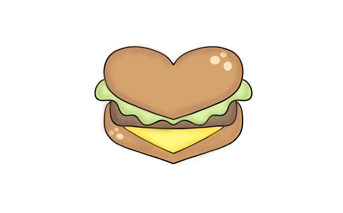 heart cheeseburger cookie cutter