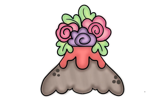 floral volcano cookie cutter