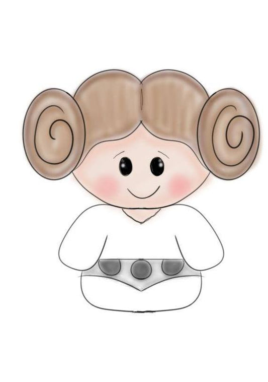 princess leia with arms cookie cutter