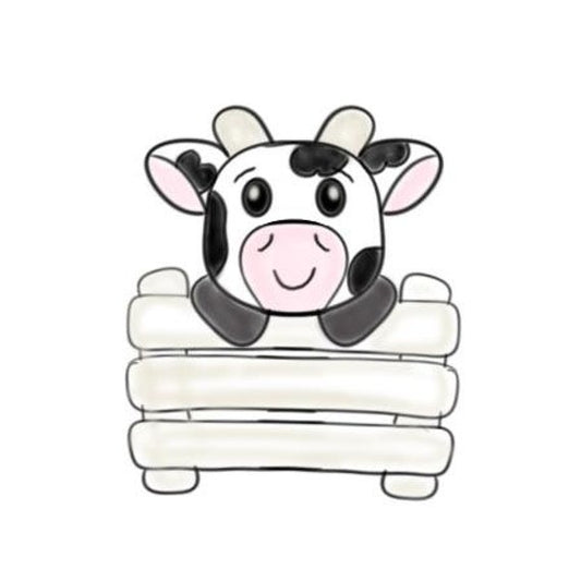 cow fence plaque cookie cutter