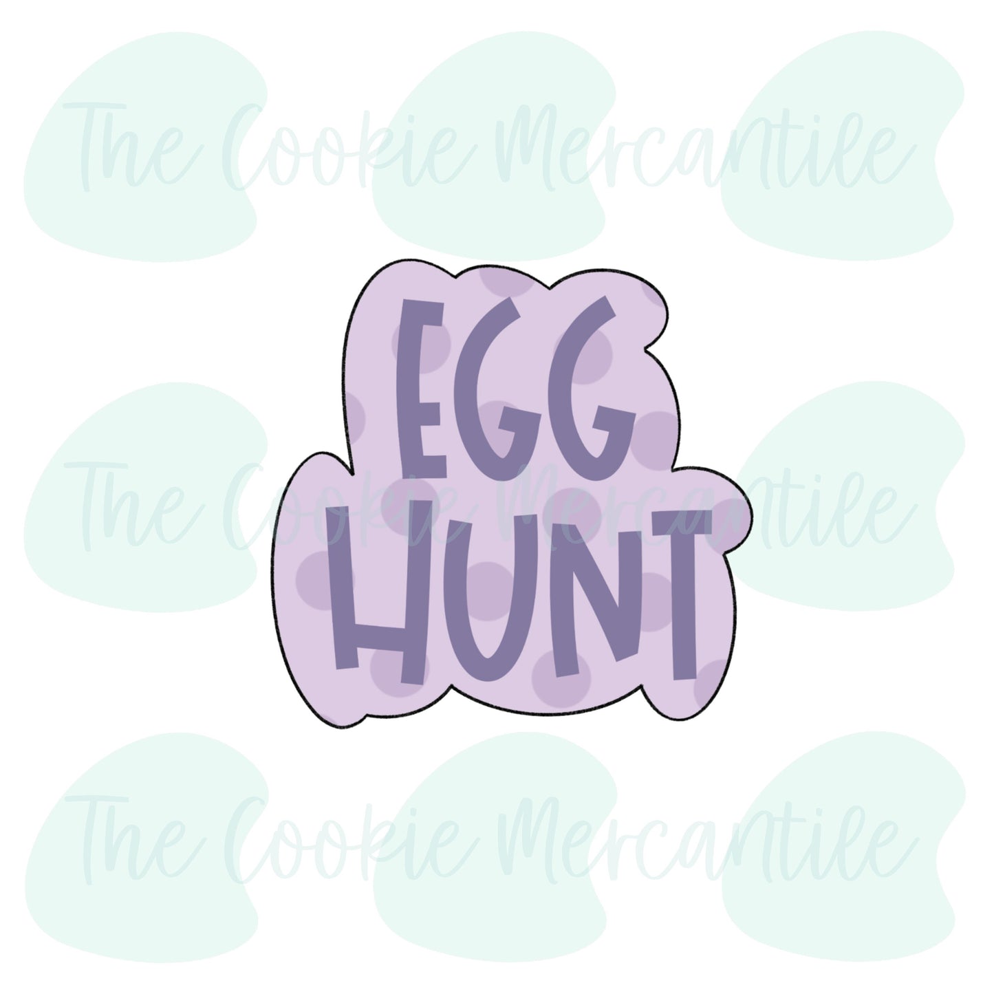 Egg Hunt Word Plaque (16 piece spring minis) - Cookie Cutter