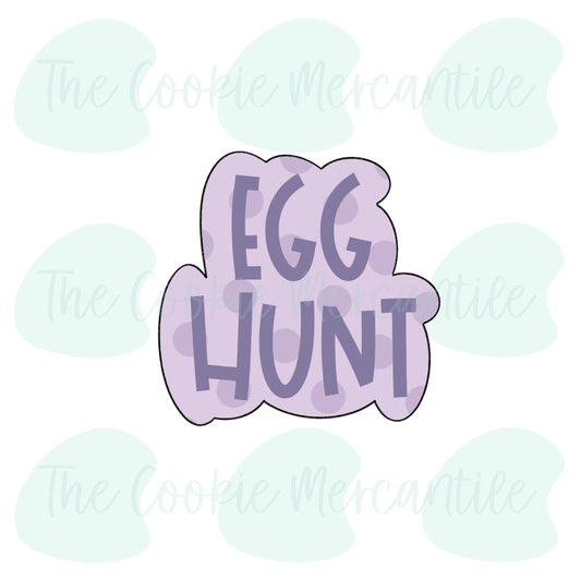 Egg Hunt Word Plaque (16 piece spring minis) - Cookie Cutter