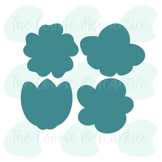 Spring Floral Set- Cookie Cutters