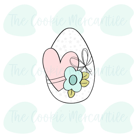 Heart Egg  (Easter Bunny Sticks 2023) - Cookie Cutter