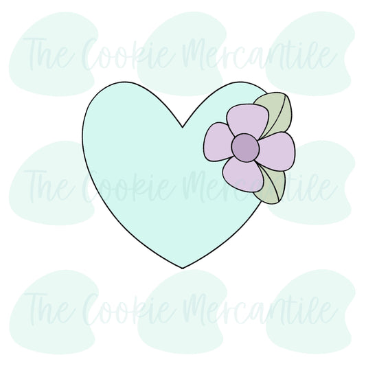 Flower Heart (12 Piece Religious Easter) - Cookie Cutter