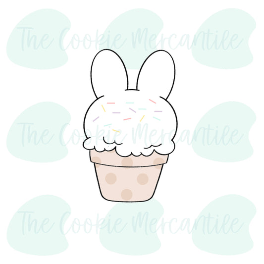 Bunny Ice Cream - Cookie Cutter