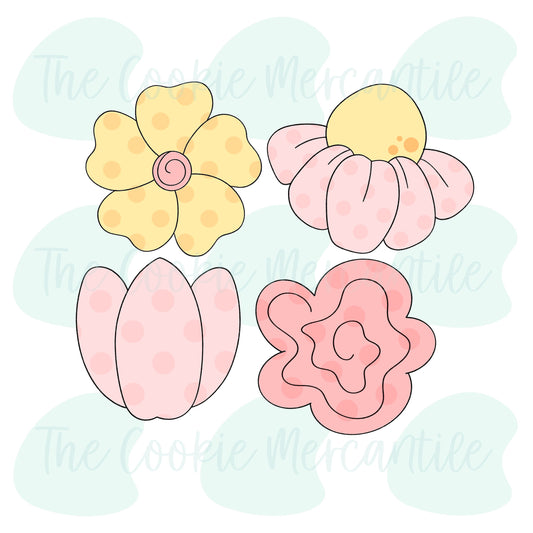 Spring Floral Set- Cookie Cutters