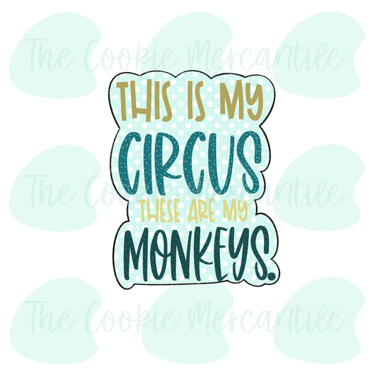 Circus Monkey Plaque  [surprise box 2022] - Cookie Cutter