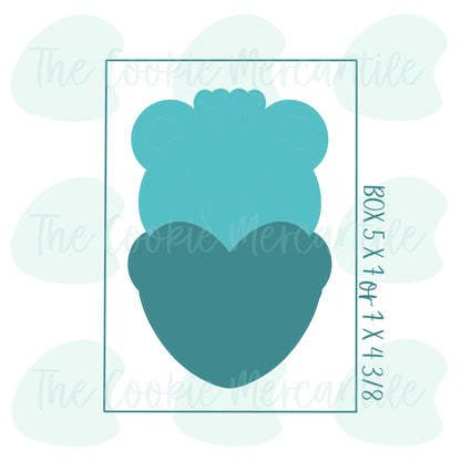Heart Bear 2 Piece Set [2023] - Cookie Cutter