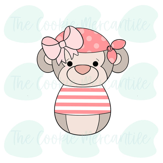 Girly Pirate Monkey Cutie - Cookie Cutter