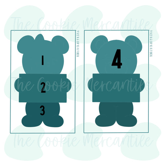 Girl & Boy Bear 4 Piece Set - Cookie Cutter
