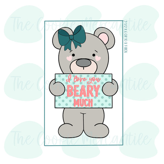 Girly Bear 3 Piece Set - Cookie Cutter