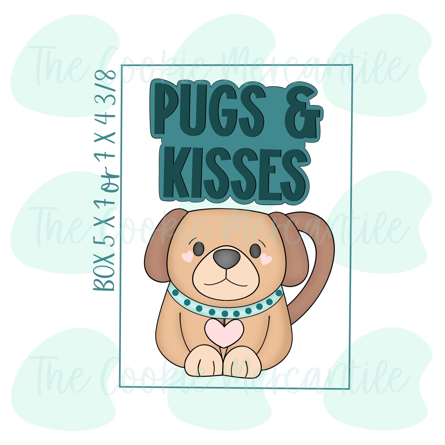 Pugs And Kisses 2 Piece Set - Cookie Cutter