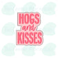 Hogs and Kisses Word Plaque [Hog 2 piece set] - Cookie Cutter