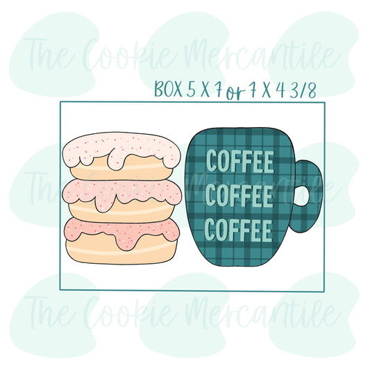 Donut Stack & Coffee Mug Set [we go together like] - Cookie Cutter