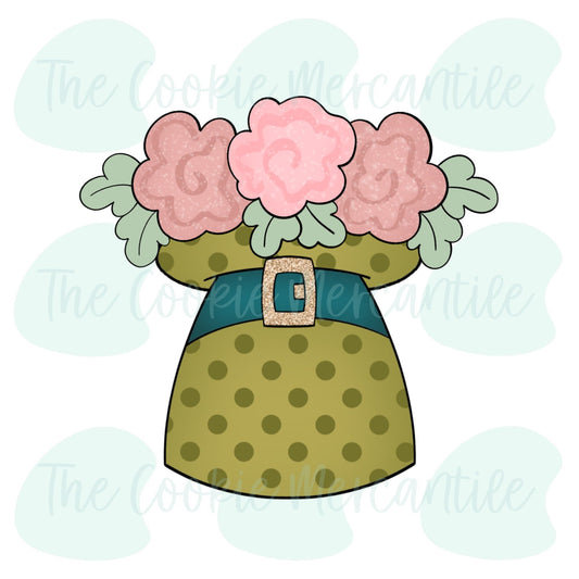 Floral Leprechaun Hat - Cookie Cutter