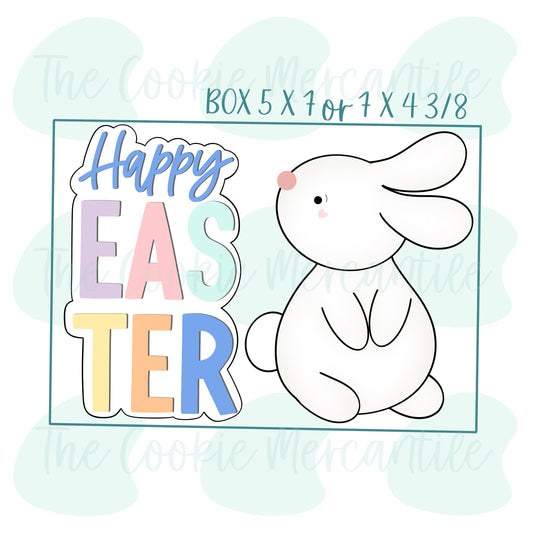Happy Easter 2024 2 Piece Set - Cookie Cutter