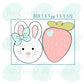 Girl Bunny & Strawberry 2 Piece Set - Cookie Cutter