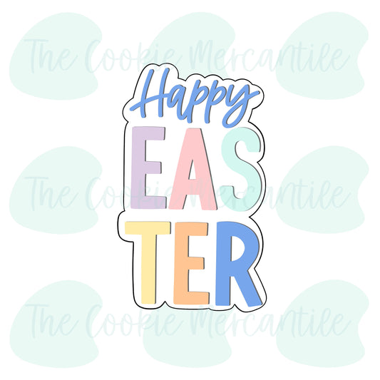 Happy Easter Plaque (Happy Easter 2 Piece Set) - Cookie Cutter