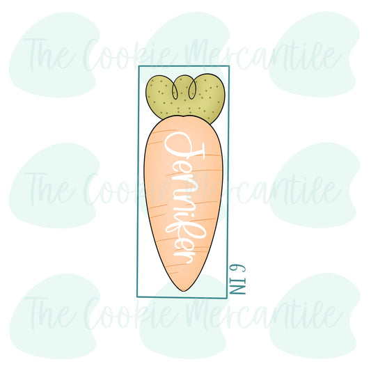 Skinny Carrot Plaque Stick  - Cookie Cutter