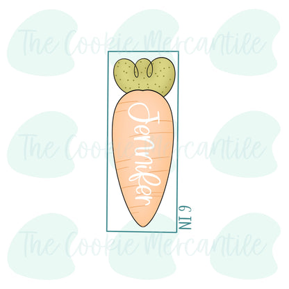 Skinny Carrot Plaque Stick  - Cookie Cutter