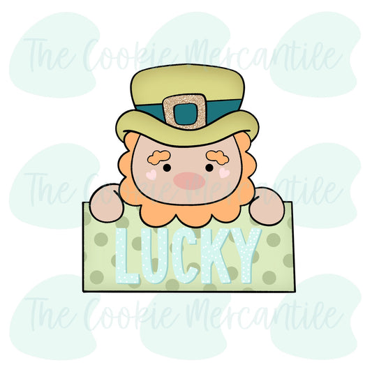 Cute Leprechaun Plaque - Cookie Cutter