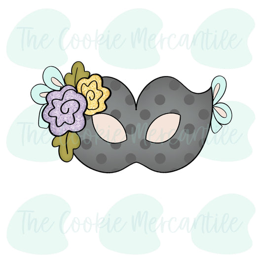 Floral Mask [no cutout]- Cookie Cutter
